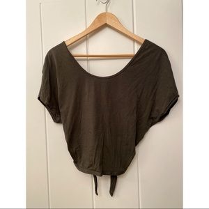 Lululemon Tie-Up Tee Olive Colour